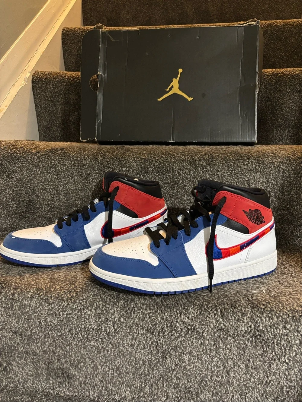 Size 12 - Air Jordan 1 Mid Multicolored Swoosh
